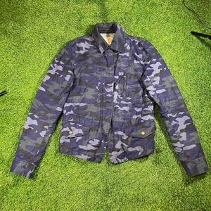 Retro Gap 2000's blue camo zip up jacket with a unique look (M Tall)